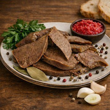 Язик свинний (копчений) КЛАСИЧНИЙ ВВ "Шубківські делікатеси", 100 грам НФ-00000836 фото