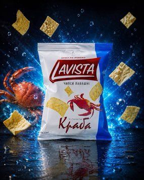 Чипсы из лаваша Lavista со вкусом &laquo;КРАБА&raquo;, 80 г НФ-00000846 фото