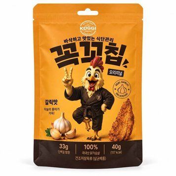 Корейські курячі чіпси KOGGI Garlic "Часник", уп. 40 г НФ-00000883 фото