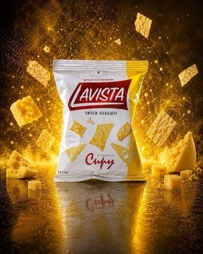 Чіпси з лаваша Lavista зі смаком "СИРУ", 80 гр НФ-00000847 фото