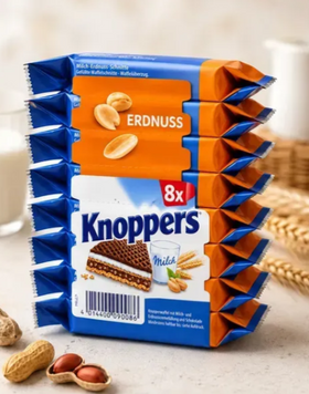 Вафли Knoppers Erdnuss с арахисовым кремом (упаковка 8 шт по 25 г), 200 г НФ-00000907 фото