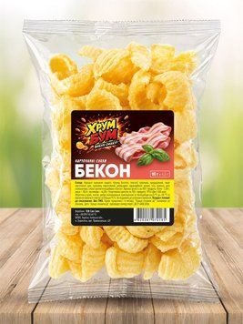 Каропляні Снеки "ХРУМ БУМ" Бекон, 80 гр ( в ящ. 12 шт) НФ-00000863 фото